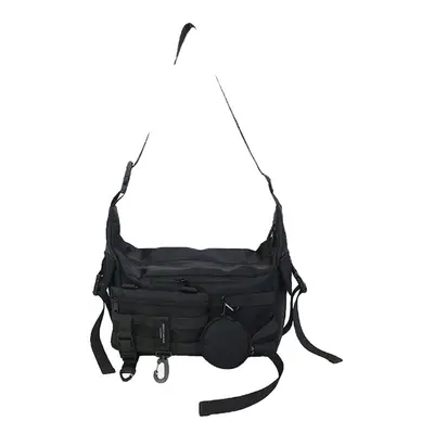 (Black) Pcs Men Nylon Dumpling Shape Three-in-one Cool Stylish Sports Hippie Bag Crossbody Shoul