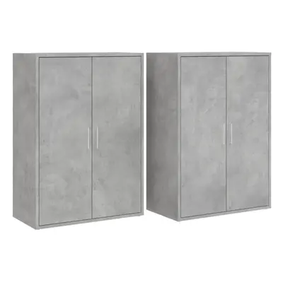 vidaXL Sideboards Cupboard Storage Cabinet pcs Concrete Grey Engineered Wood