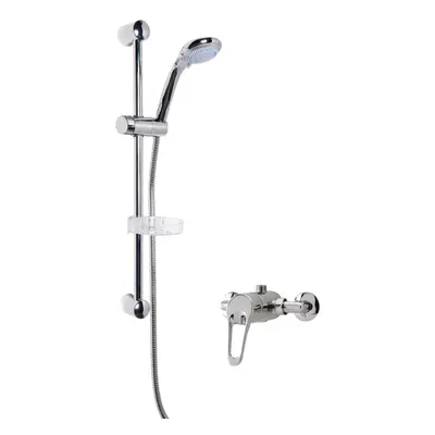 Shower Bundle Exposed Round Manual Valve & Multi Function Handset Slide Rail Kit - Chrome Balter