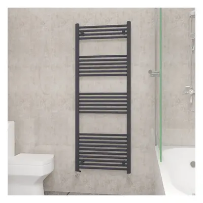 (1600x600mm, Anthracite) NRG Straight Central Heating Towel Rail Bathroom Heated Rad Radiators L