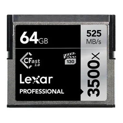 Lexar CF Professional 3500X CFast 2.0 525MB/s Compact Flash Card 64GB