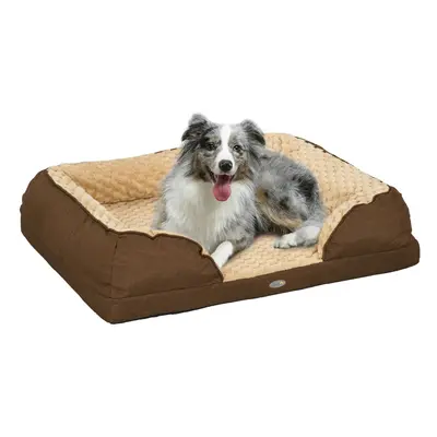 PawHut Dog Bed Calming Pet Bed Dog Mattress for Medium Dogs - Brown