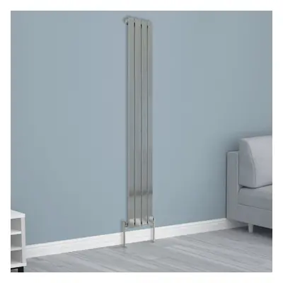 (1800x272mm Single, Chrome) NRG Horizontal Vertical Flat Panel Designer Radiator Central Heating