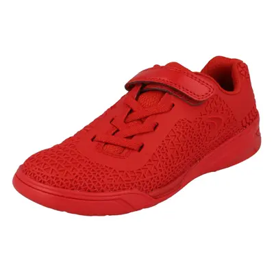 (UK Child, Red) Boys Clarks Sports Trainers Award Blaze - F Fit