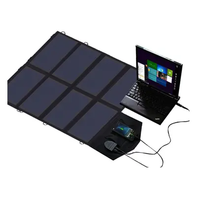 18V 40W Portable Solar Panel Charger Dual Ports Solar Cell for Phone Tablet Laptops Camping Hiki