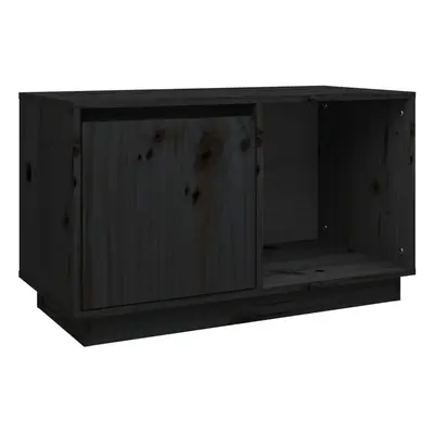 (black) vidaXL Solid Wood Pine TV Cabinet Living Room TV Stand Furniture Multi Colours