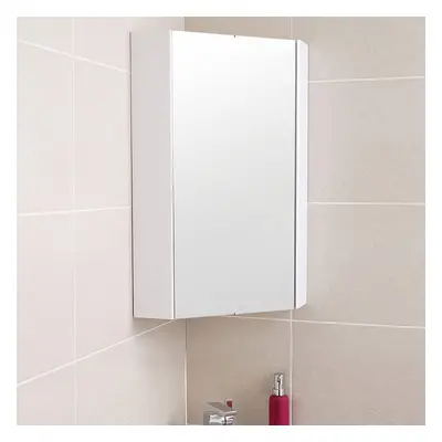 Tully x x 650mm Corner Mirror Cabinet Gloss White