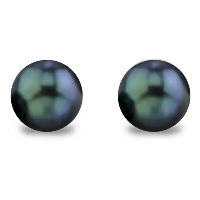 Jewelco London Sterling Silver 7mm Natural Sea Water Cultured Pearl Stud Earrings - AES061