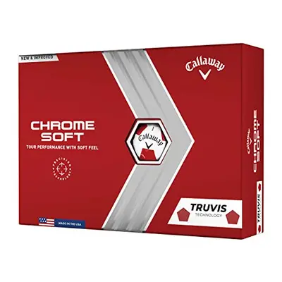 Callaway Golf Chrome Soft Golf Balls (2022 edition), Red, Balls