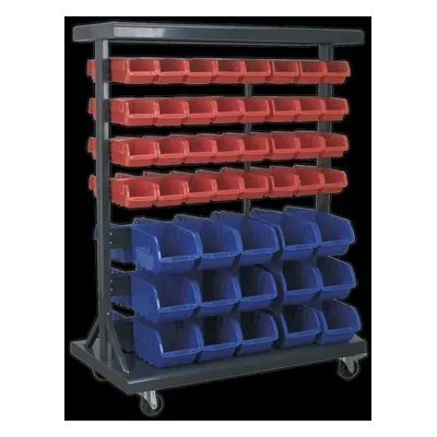 Mobile Bin Storage System with Bins