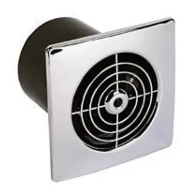 Manrose 100mm Low Profile Extractor Fan/Timer - Chrome