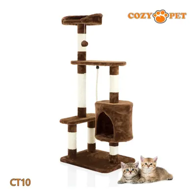 Cat Tree By Cozy Pet Sisal Scratching Post Kitten Cat Trees - CT10-Choc