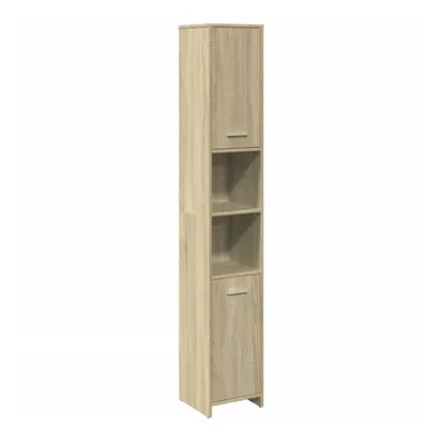 vidaXL Bathroom Cabinet Storage Cabinet Vanity Unit Sonoma Oak Engineered Wood