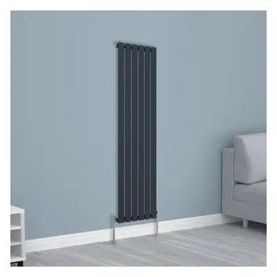 (1600x408mm Single, Anthracite) NRG Horizontal Vertical Flat Panel Designer Radiator Central Hea