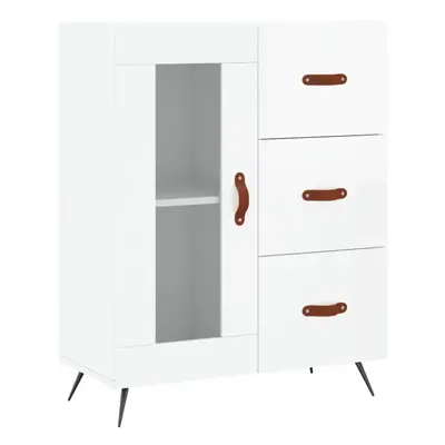 (high gloss white) vidaXL Sideboard Storage Side Cabinet Cupboard Sonoma Oak Engineered Wood