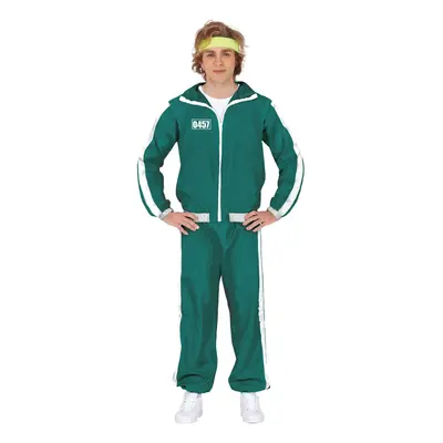 (M (48-50)) Green participant number men's tracksuit