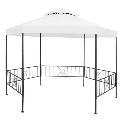 vidaXL Garden Gazebo 323x275x265 cm White g/mÂ² Garden Patio Canopy Shelter