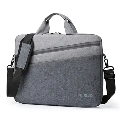 (Grey) 15.6inch Computer Laptop Bag Briefcase Large Travel Handbag Waterproof Shoulder Bag Fashi