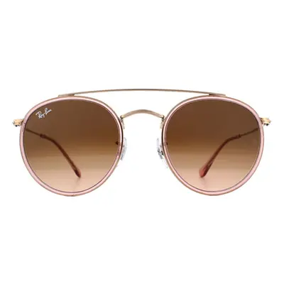 Ray-Ban Sunglasses Round Double Bridge 3647N 9069A5 Pink Pink Gradient Brown