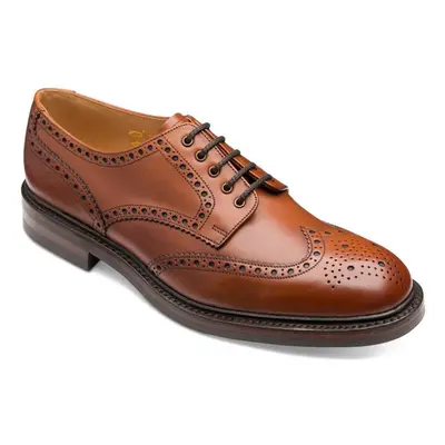 (Mahogany Burnished Calf Leather, 8) Loake Mens Chester Brogues