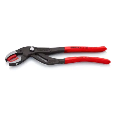 KNIPEX 11 siphon and connector pliers for odour traps, plastic pipes and connectors, black, phos