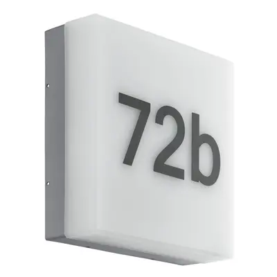 IP44 Outdoor Wall Light Anthracite House Number 8.2W Built in LED Porch Lamp