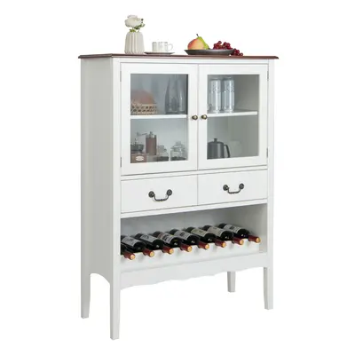 Buffet Cabinet Freestanding Storage Cabinet Corner Coffee Bar Station