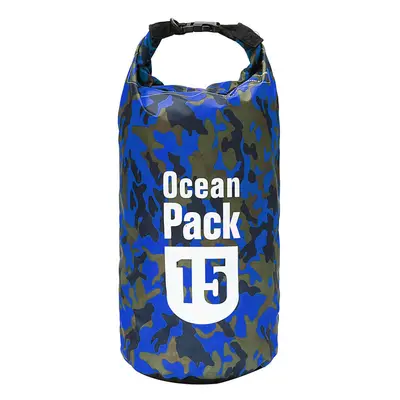 (Dark Blue) 15L Waterproof Bag Camping Rafting Storage Dry Bag Swimming Bag Lightweight Diving F