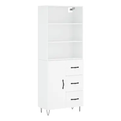 (white, door drawers) vidaXL Highboard Sideboard Cupboard Side Cabinet Grey Sonoma Engineered Wo