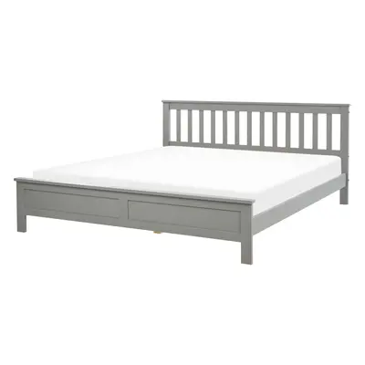 Slatted Bed MAYENNE x cm (EU Super King) Wood Grey