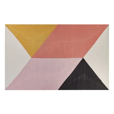 Cotton Area Rug x cm Multicolour NIZIP