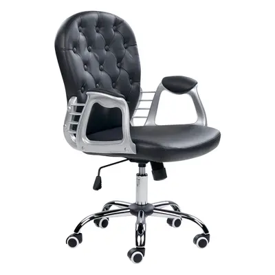 Office Chair Faux Leather Black PRINCESS