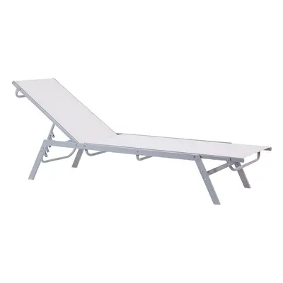 Sun Lounger Metal White NOLI