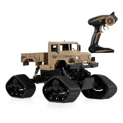 (Yellow) 1/12 2.4G 4WD Off-road RTR RC Military Car Electric Snow Rock Crawler for Kids