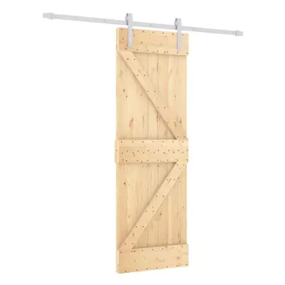 vidaXL Sliding Door with Hardware Set Interior Door Barn Door Solid Wood Pine