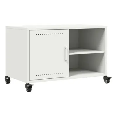 vidaXL TV Cabinet TV Stand TV Unit Media HiFi Cabinet White Cold-rolled Steel