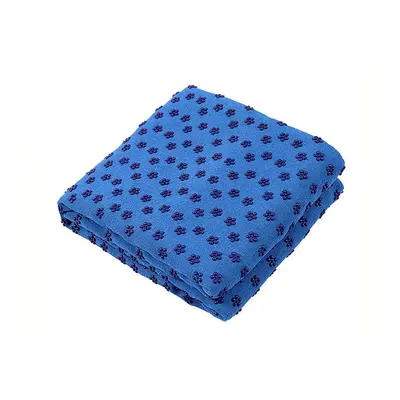 (Blue) Non Slip Yoga Anti Skid Microfiber Mat Cover Towel Size 183cm*61cm 72''x24'' Pilates Blan