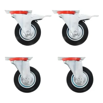 (8 pcs) vidaXL Swivel Casters Trolley Moving Wheels Furniture Caster Trolley Caster