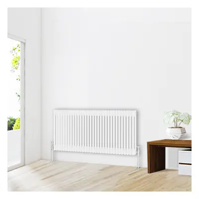 (600 x 1460mm-2 Column) NRG Traditional White Bathroom Cast Iron Radiator