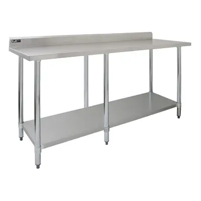 7FT Kitchen Work Bench Catering Table Commercial Stainless Steel Prep Surface