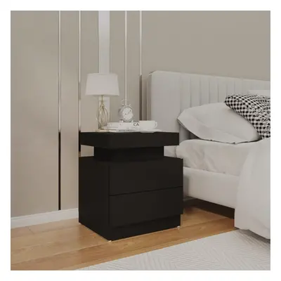 vidaXL Bedside Cabinet Black Chipboard Telephone Stand Side Table Furniture