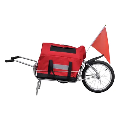 vidaXL Bike Trailer One-wheel with Storage Bag Cargo Bicycle Cart Bike Wagon