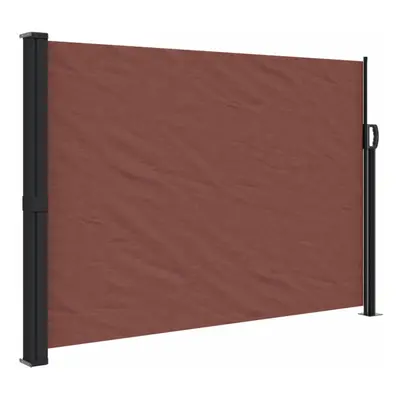 vidaXL Retractable Side Awning Outdoor Privacy Screen Shade Brown 140x600 cm