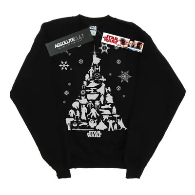 (4XL, Black) Star Wars Mens Christmas Tree Sweatshirt