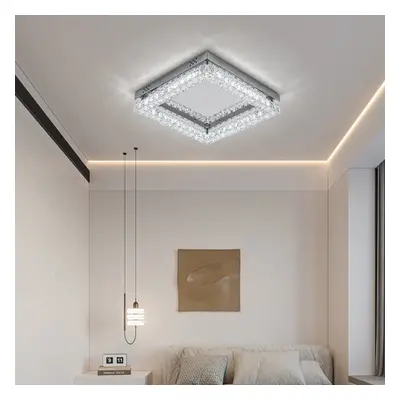 (Square) Modern Crystal Ceiling Light Wider Illumination Range