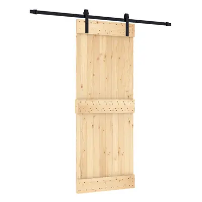 vidaXL Sliding Door Barn Door with Hardware Set Interior Door Solid Wood Pine