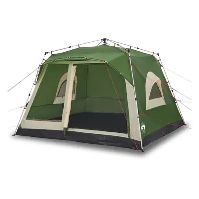 vidaXL Family Tent Cabin 7-Person Lightweight Camping Tent Green Quick Release