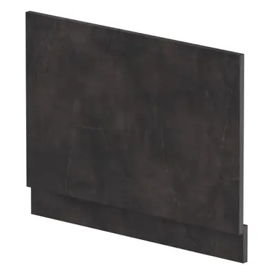 750mm Edge/Power Straight End Bath Panel & Plinth - Textured Matt Metallic Slate