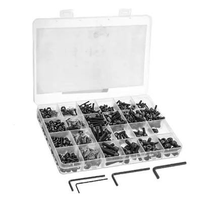 1220Pcs Alloy Steel 12.9 Grade Hex Socket Cap Head Screws Nut Washer Set Assortment Kit M2 M3 M4