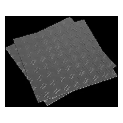 Vinyl Floor Tile with Peel & Stick Backing - Silver Treadplate Pack of